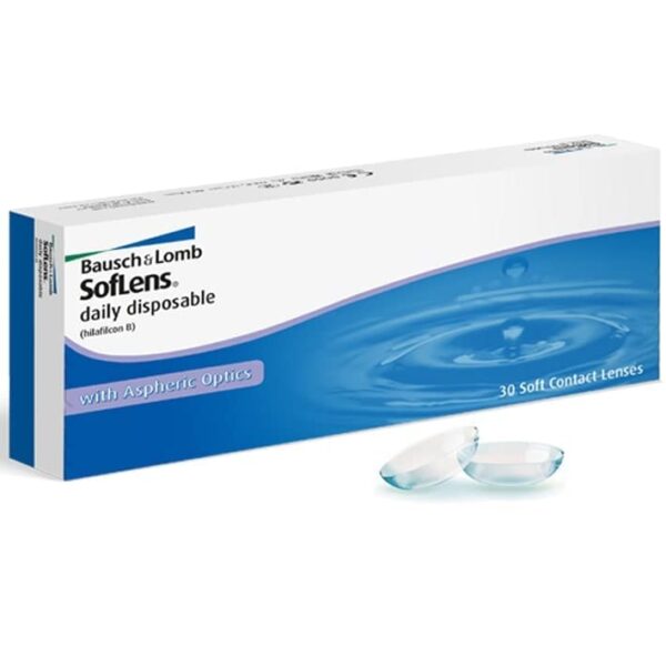 Bausch & Lomb Soflens Daily Disposable Contact Lens (Clear, 30 Lens Pack)