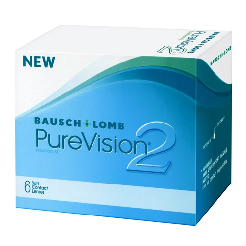 Bausch & Lomb Purevision 2 Monthly Disposable Contact Lens (Clear, 6 Lenses)