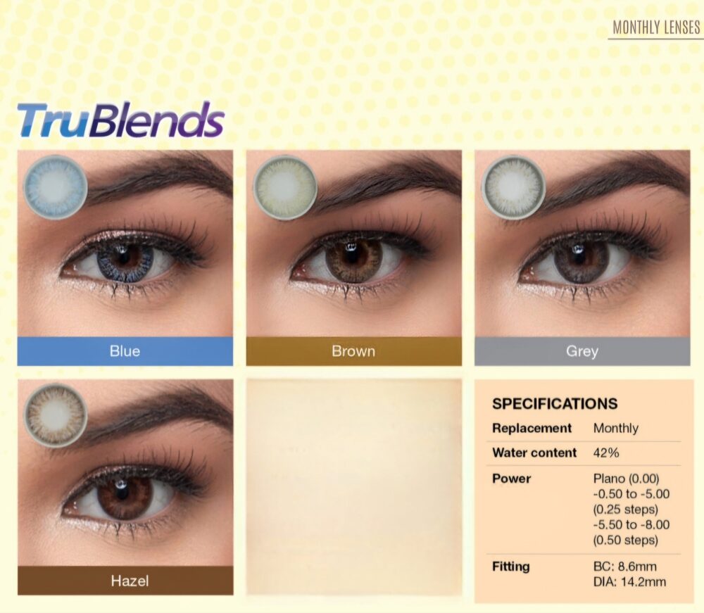 ColourVUE TruBlends Powerless (0.00) Monthly Disposable Colour Contact Lens - Image 2